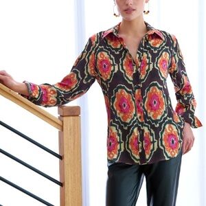 Finley Mini Monica Shirt Flame Medallion size XXS